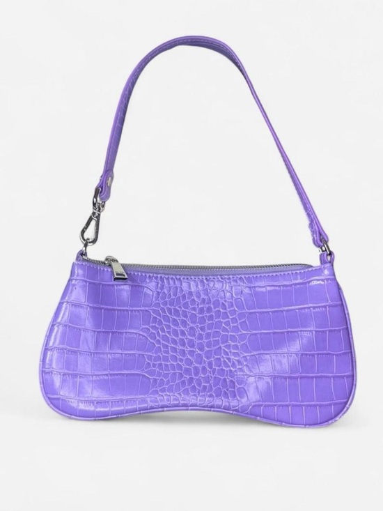 JW PEI Handbags - JW PEI Purple Croc-Embossed Shoulder Bag